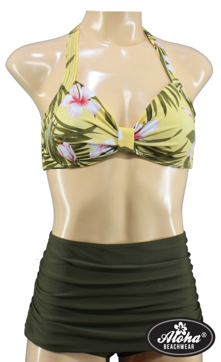 Hawaii Hibiskus Retro Triangel Bikini floral