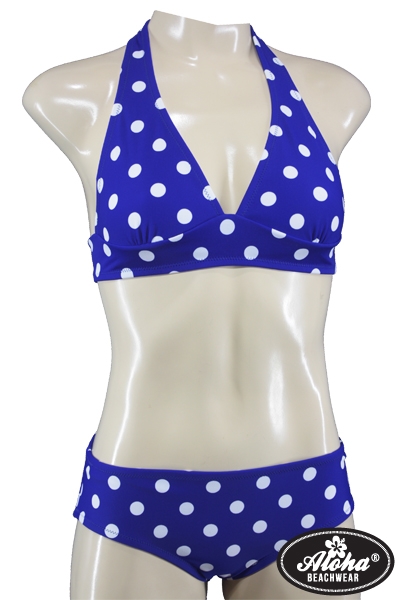 Vintage inspirierter Triangel Polka Dots Bikini