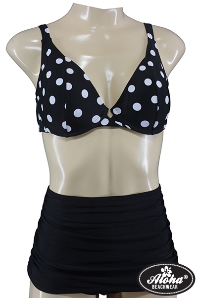 Bügel Bikini Set Vintage Look mit Polka Dots