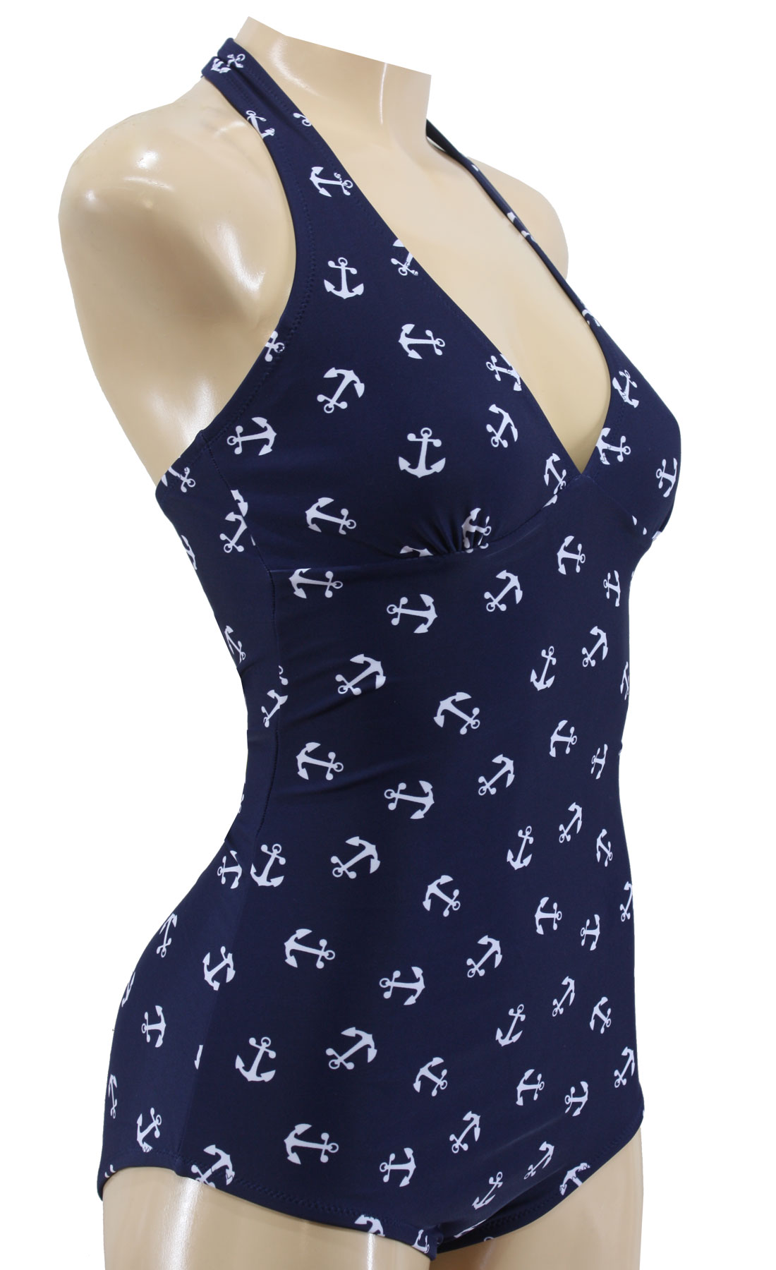 Damen Vintage Badeanzug Anker Rockabilly Swimsuit Sailor