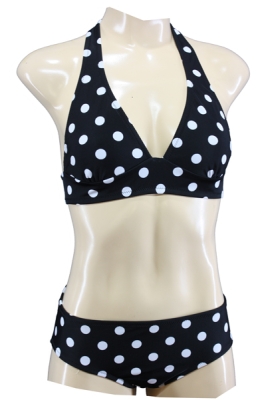 50s Retro Triangle Bikini-Set Polka Dots
