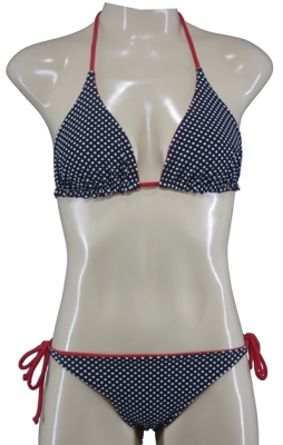 Reversible Neckholder Bikini mit Polka Dots