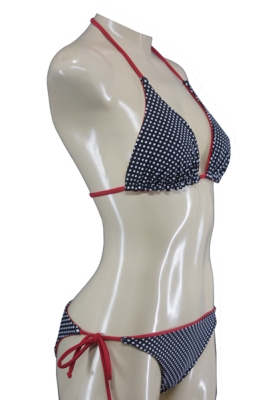Reversible Polka Dots Halter Neck Bikini