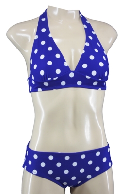 Vintage inspired Triangle Bikini-Set with Polka Dots 