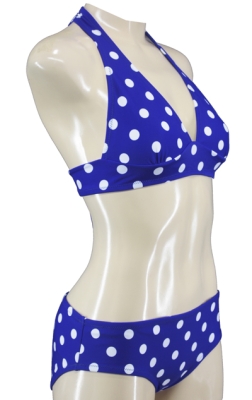 Vintage inspired Triangle Bikini-Set with Polka Dots 