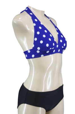 Vintage inspirierter Triangel Polka Dots Bikini