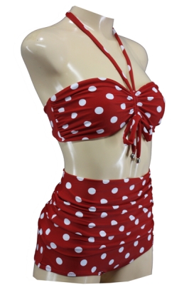 Vintage-Style Bikini Rockabilly Red