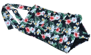 Damen Vintage Badeanzug Bauchweg-Effekt Einteiler Tropicana Floral