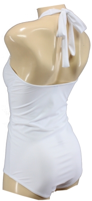 40s / 50s Retro Marilyn-Look Swimsuit in White