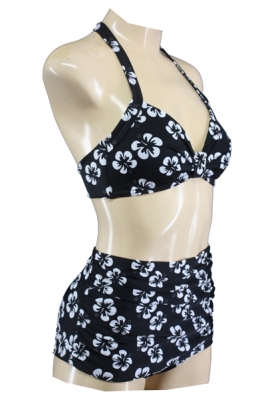Vintage Style Bikini Hibiskusblüten Rockabella Aloha