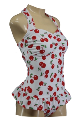 Fifties Vintage Swimsuit with Cherries